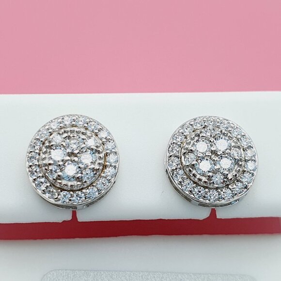 "925 Sterling Silver Cubic Zirconia Earrings, U19254588 - Picture 1 of 11
